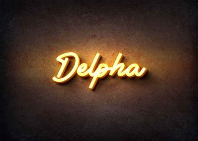 Free photo of Glow Name Profile Picture for Delpha