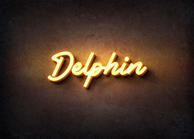 Free photo of Glow Name Profile Picture for Delphin