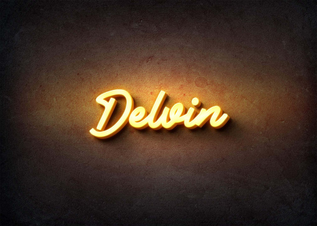 Free photo of Glow Name Profile Picture for Delvin