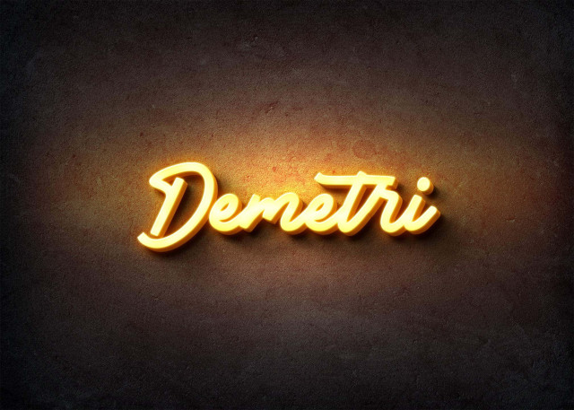 Free photo of Glow Name Profile Picture for Demetri