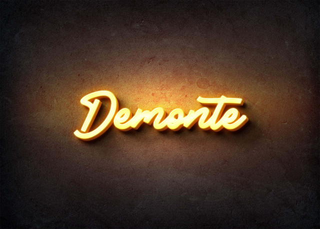 Free photo of Glow Name Profile Picture for Demonte