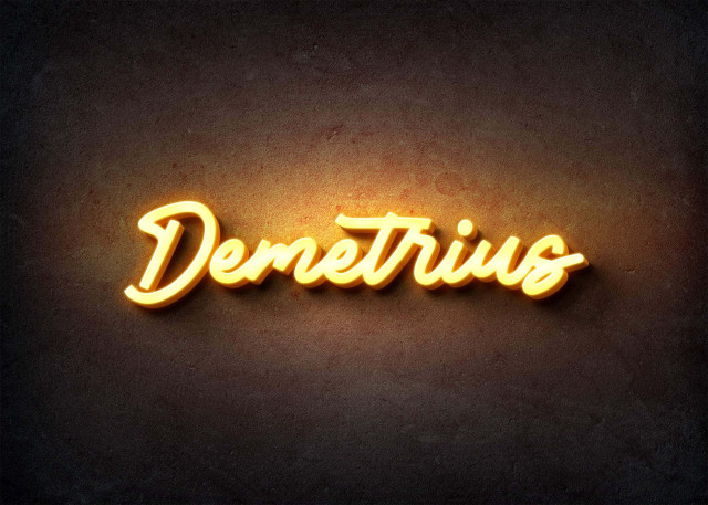 Free photo of Glow Name Profile Picture for Demetrius