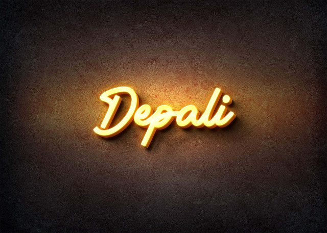 Free photo of Glow Name Profile Picture for Depali