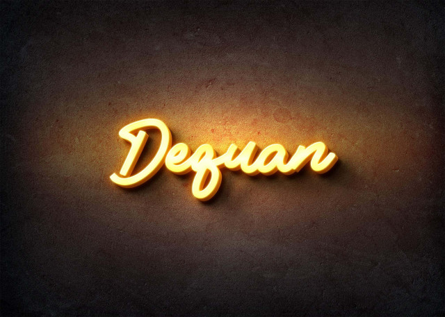 Free photo of Glow Name Profile Picture for Dequan