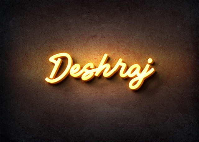 Free photo of Glow Name Profile Picture for Deshraj