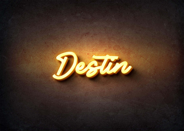 Free photo of Glow Name Profile Picture for Destin