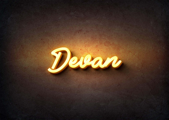 Free photo of Glow Name Profile Picture for Devan