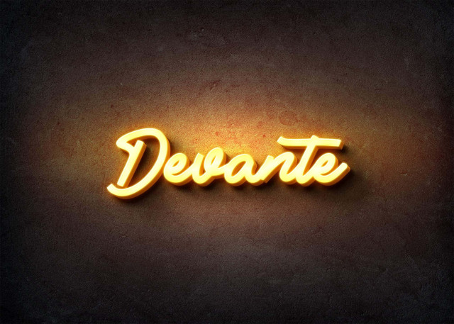 Free photo of Glow Name Profile Picture for Devante