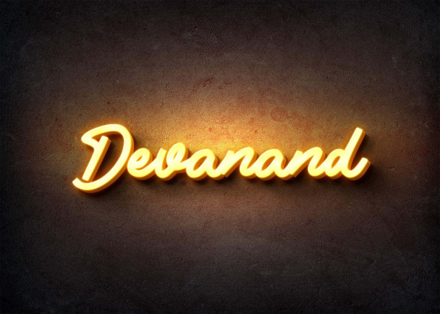 Free photo of Glow Name Profile Picture for Devanand