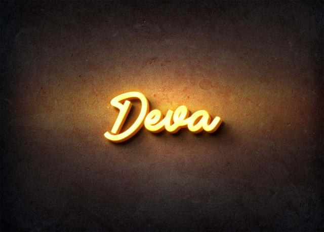 Free photo of Glow Name Profile Picture for Deva