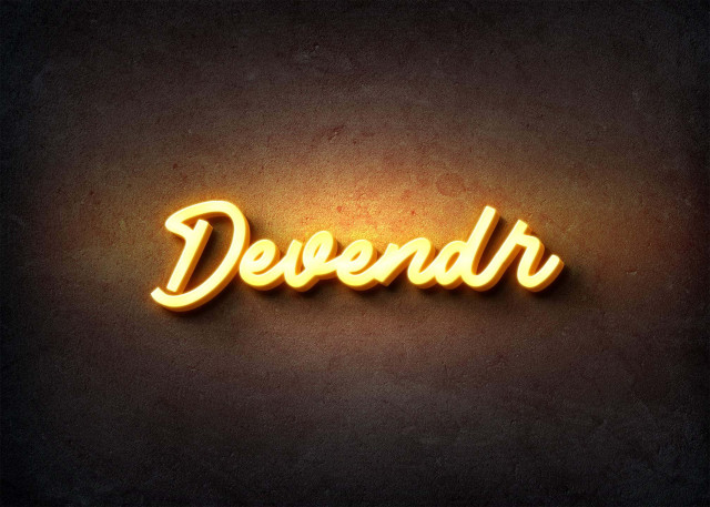 Free photo of Glow Name Profile Picture for Devendr