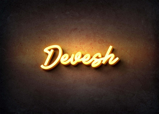 Free photo of Glow Name Profile Picture for Devesh