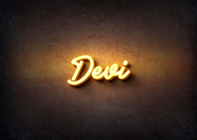 Free photo of Glow Name Profile Picture for Devi
