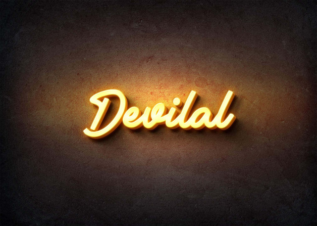 Free photo of Glow Name Profile Picture for Devilal
