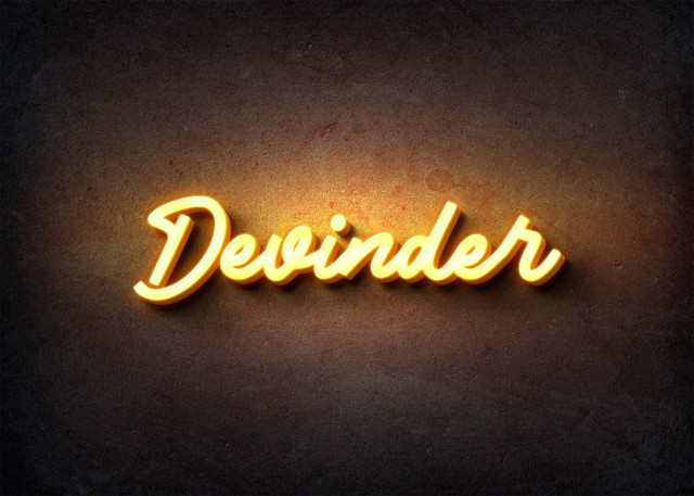 Free photo of Glow Name Profile Picture for Devinder