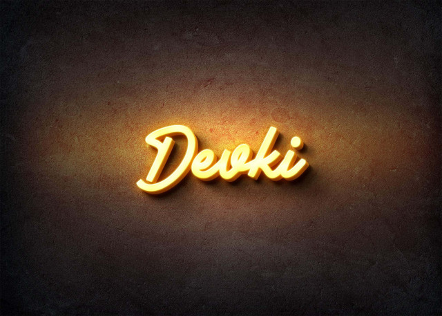 Free photo of Glow Name Profile Picture for Devki