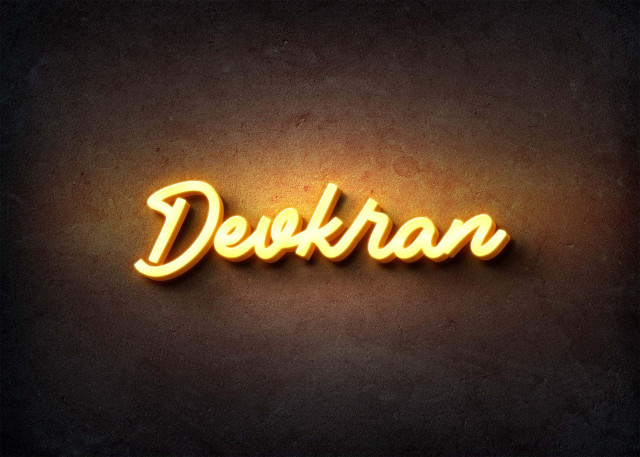 Free photo of Glow Name Profile Picture for Devkran