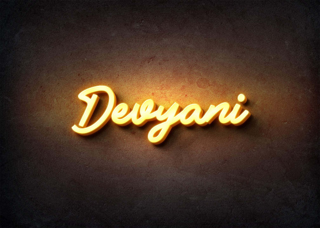 Free photo of Glow Name Profile Picture for Devyani
