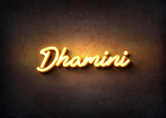 Free photo of Glow Name Profile Picture for Dhamini