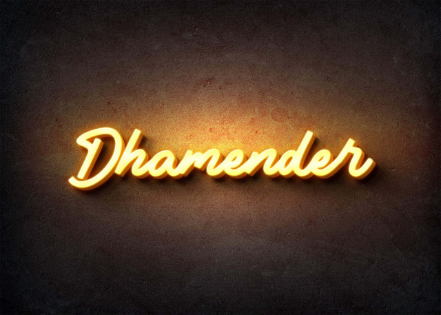 Free photo of Glow Name Profile Picture for Dhamender