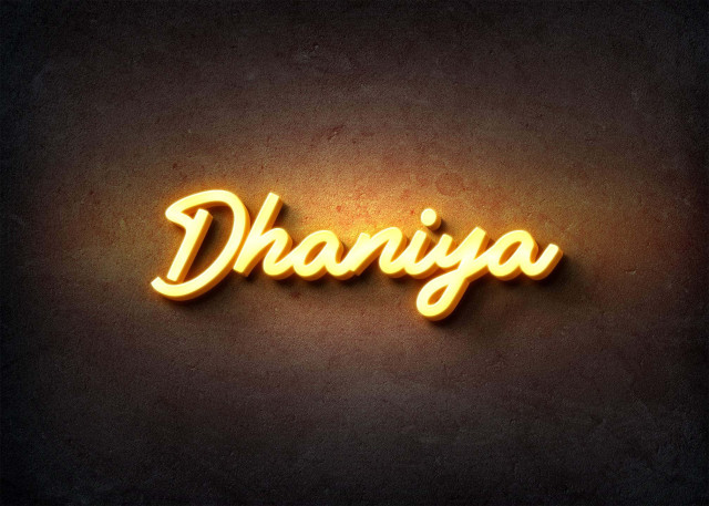 Free photo of Glow Name Profile Picture for Dhaniya