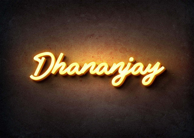 Free photo of Glow Name Profile Picture for Dhananjay