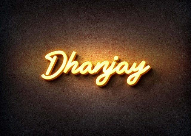 Free photo of Glow Name Profile Picture for Dhanjay