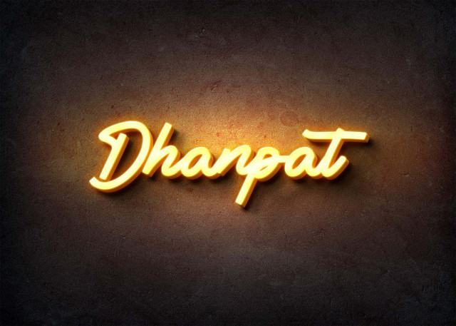 Free photo of Glow Name Profile Picture for Dhanpat