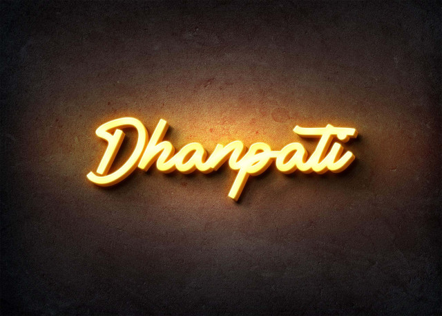 Free photo of Glow Name Profile Picture for Dhanpati