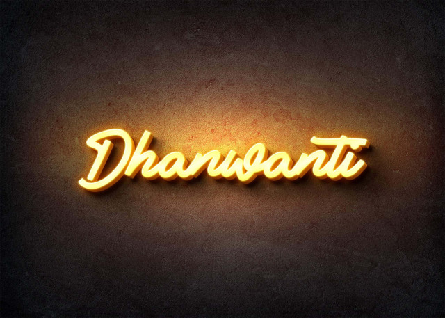 Free photo of Glow Name Profile Picture for Dhanwanti