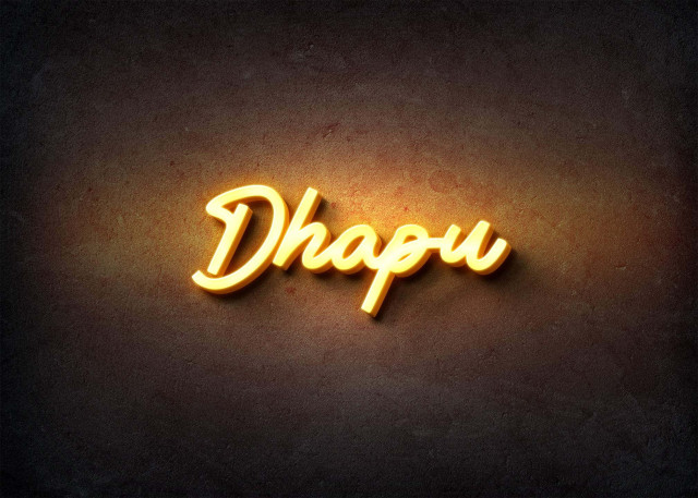 Free photo of Glow Name Profile Picture for Dhapu