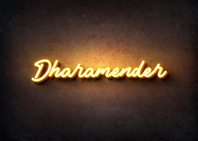 Free photo of Glow Name Profile Picture for Dharamender