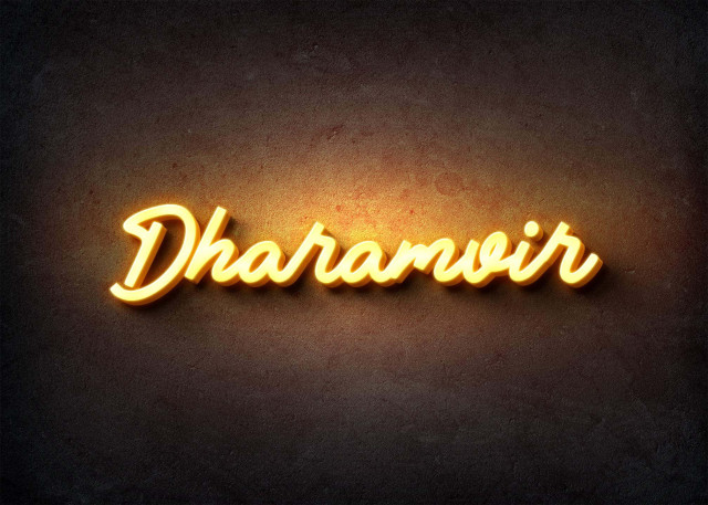 Free photo of Glow Name Profile Picture for Dharamvir