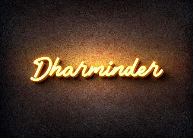 Free photo of Glow Name Profile Picture for Dharminder