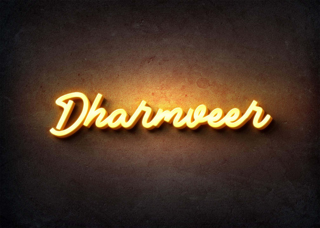 Free photo of Glow Name Profile Picture for Dharmveer