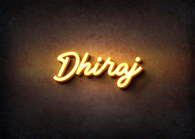 Free photo of Glow Name Profile Picture for Dhiraj