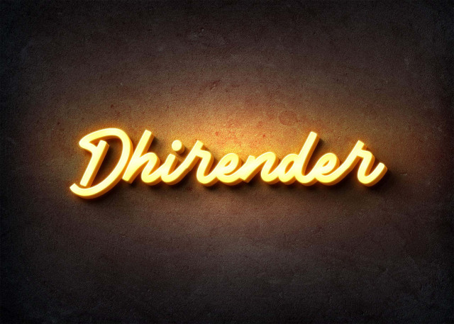 Free photo of Glow Name Profile Picture for Dhirender
