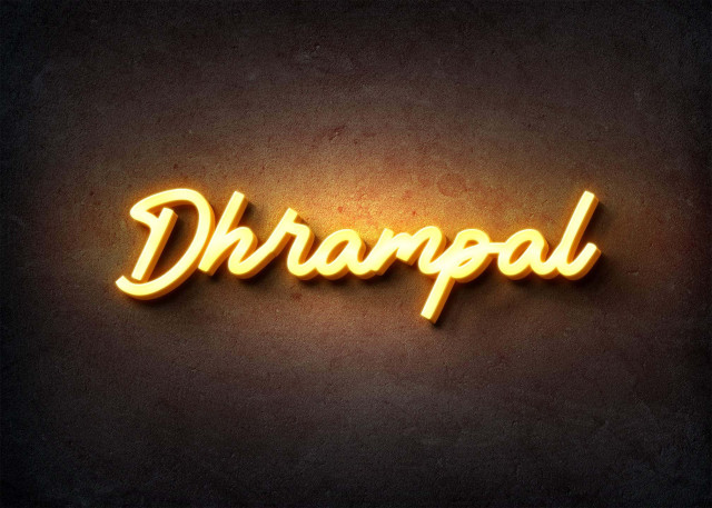 Free photo of Glow Name Profile Picture for Dhrampal