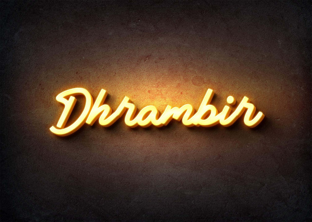 Free photo of Glow Name Profile Picture for Dhrambir