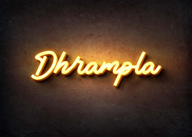 Free photo of Glow Name Profile Picture for Dhrampla