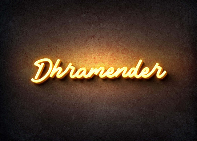 Free photo of Glow Name Profile Picture for Dhramender