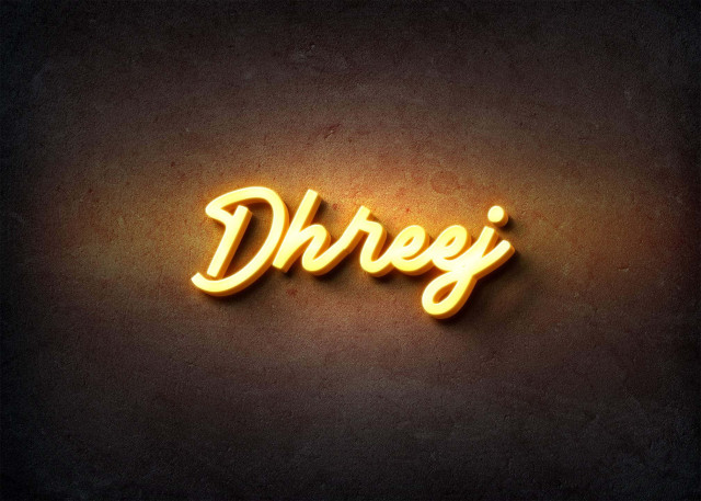 Free photo of Glow Name Profile Picture for Dhreej