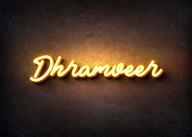 Free photo of Glow Name Profile Picture for Dhramveer