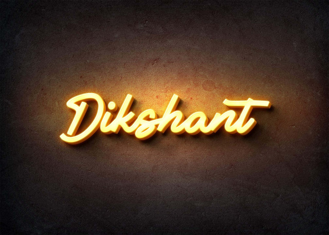 Free photo of Glow Name Profile Picture for Dikshant