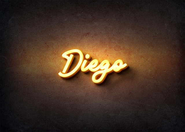 Free photo of Glow Name Profile Picture for Diego