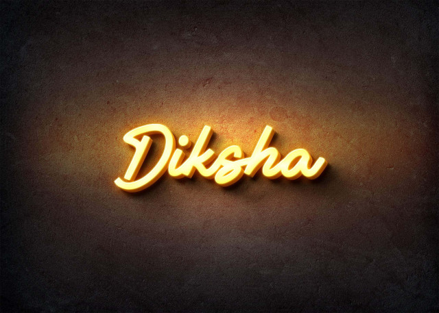 Free photo of Glow Name Profile Picture for Diksha