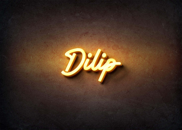 Free photo of Glow Name Profile Picture for Dilip