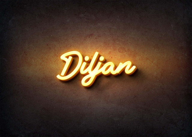 Free photo of Glow Name Profile Picture for Diljan