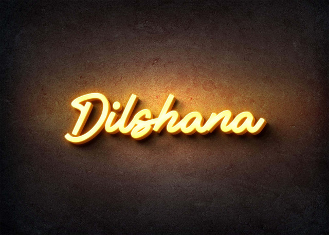 Free photo of Glow Name Profile Picture for Dilshana