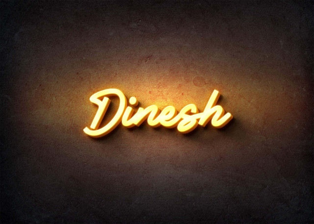 Free photo of Glow Name Profile Picture for Dinesh
